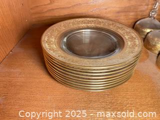 MaxSold Auction: Goldenrod By Glastonbury-Lotus Stemware &#38; Plates  - San Jose (California, USA) PARTNER MANAGED Estate Sale Online Auction - Woodford Drive