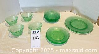 MaxSold Auction: Vintage Green Depression Glass - San Jose (California, USA) PARTNER MANAGED Estate Sale Online Auction - Woodford Drive