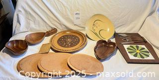 MaxSold Auction: Vintage Wood Serving &#38; More - San Jose (California, USA) PARTNER MANAGED Estate Sale Online Auction - Woodford Drive
