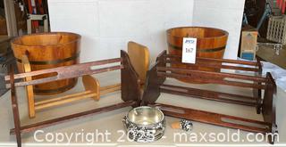 MaxSold Auction: Wooden Buckets with Racks &#38; Accessories - San Jose (California, USA) PARTNER MANAGED Estate Sale Online Auction - Woodford Drive