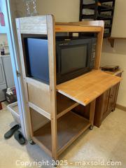 MaxSold Auction: Wooden Rolling Cart - San Jose (California, USA) PARTNER MANAGED Estate Sale Online Auction - Woodford Drive