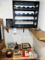 MaxSold Auction: Wooden Wine Rack with Bar &#38; Kitchen Accessories - San Jose (California, USA) PARTNER MANAGED Estate Sale Online Auction - Woodford Drive