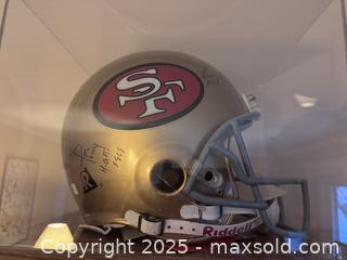 MaxSold Auction: Signed SF 49er Helmet in Acrylic Case - Campbell (California, USA) PARTNER MANAGED Downsizing Online Auction - Roundtree Drive