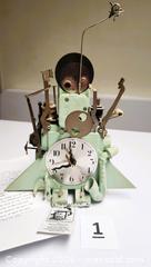 MaxSold Auction: Richard Birkett Mint Green Novelty / Fantasy Clock - Phoenixville (Pennsylvania, USA) SELLER MANAGED Charity/Fundraising Online Auction - Jackson Street