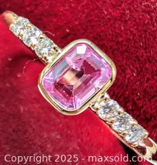 MaxSold Auction: 10K(1.35g),  PINK SAPPHIRE (0.5ct), DIAMOND (0.06ct) SIZE 6 RING - Toronto (Ontario, Canada) PARTNER MANAGED Downsizing Online Auction - Queen Street East