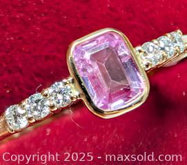 MaxSold Auction: 10K(1.35g),  PINK SAPPHIRE (0.5ct), DIAMOND (0.06ct) SIZE 6 RING - Toronto (Ontario, Canada) PARTNER MANAGED Downsizing Online Auction - Queen Street East