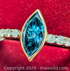 MaxSold Auction: 10K(1.44g),  LAB BLUE DIAMOND (0.45+0.06ct) SIZE 6.5 RING - Toronto (Ontario, Canada) PARTNER MANAGED Downsizing Online Auction - Queen Street East