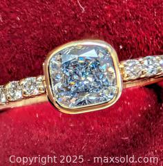 MaxSold Auction: 10K(1.5g),  LAB BLUE DIAMOND (0.9+0.06ct) SIZE 6.5 RING - Toronto (Ontario, Canada) PARTNER MANAGED Downsizing Online Auction - Queen Street East