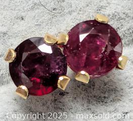 MaxSold Auction: 14K(0.4g),  GENUINE RUBY 4MM EARRING - Toronto (Ontario, Canada) PARTNER MANAGED Downsizing Online Auction - Queen Street East