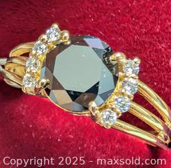 MaxSold Auction: Certified 10K(1.9g),  BLACK DIAMOND (1+0.1ct) SIZE 6.5 RING - Toronto (Ontario, Canada) PARTNER MANAGED Downsizing Online Auction - Queen Street East