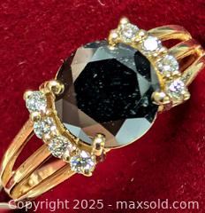 MaxSold Auction: Certified 10K(1.9g),  BLACK DIAMOND (1+0.1ct) SIZE 6.5 RING - Toronto (Ontario, Canada) PARTNER MANAGED Downsizing Online Auction - Queen Street East