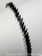 MaxSold Auction: Certified SILVER(19.04g),  GENUINE SAPPHIRE (14ct) BRACELET 7.5&#34; - Toronto (Ontario, Canada) PARTNER MANAGED Downsizing Online Auction - Queen Street East