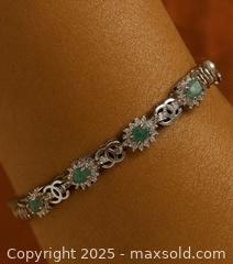 MaxSold Auction: Silver(13.99g) EmeraldCZ Bracelet - Toronto (Ontario, Canada) PARTNER MANAGED Downsizing Online Auction - Queen Street East