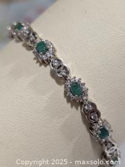 MaxSold Auction: Silver(13.99g) EmeraldCZ Bracelet - Toronto (Ontario, Canada) PARTNER MANAGED Downsizing Online Auction - Queen Street East