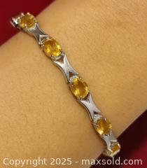 MaxSold Auction: Silver(17.8g)Citrine(12.6ct) Bracelet,7&#34; - Toronto (Ontario, Canada) PARTNER MANAGED Downsizing Online Auction - Queen Street East