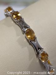 MaxSold Auction: Silver(17.8g)Citrine(12.6ct) Bracelet,7&#34; - Toronto (Ontario, Canada) PARTNER MANAGED Downsizing Online Auction - Queen Street East
