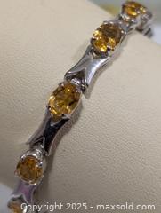 MaxSold Auction: Silver(17.8g)Citrine(12.6ct) Bracelet,7&#34; - Toronto (Ontario, Canada) PARTNER MANAGED Downsizing Online Auction - Queen Street East