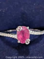 MaxSold Auction: Silver(2.21g)RubyCZ Ring,size 7  - Toronto (Ontario, Canada) PARTNER MANAGED Downsizing Online Auction - Queen Street East