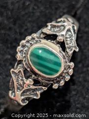 MaxSold Auction: Silver(2.32g)Malachite Ring,size 7  - Toronto (Ontario, Canada) PARTNER MANAGED Downsizing Online Auction - Queen Street East