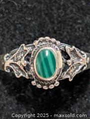 MaxSold Auction: Silver(2.32g)Malachite Ring,size 7  - Toronto (Ontario, Canada) PARTNER MANAGED Downsizing Online Auction - Queen Street East