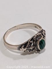 MaxSold Auction: Silver(2.32g)Malachite Ring,size 7  - Toronto (Ontario, Canada) PARTNER MANAGED Downsizing Online Auction - Queen Street East