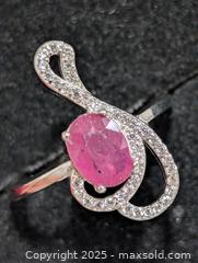 MaxSold Auction: Silver(3.43g)RubyCZ Ring,size 8  - Toronto (Ontario, Canada) PARTNER MANAGED Downsizing Online Auction - Queen Street East