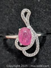 MaxSold Auction: Silver(3.43g)RubyCZ Ring,size 8  - Toronto (Ontario, Canada) PARTNER MANAGED Downsizing Online Auction - Queen Street East