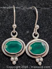 MaxSold Auction: Silver(3.65g)Green Onyx Earring  - Toronto (Ontario, Canada) PARTNER MANAGED Downsizing Online Auction - Queen Street East