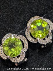 MaxSold Auction: Silver(4.27g) Peridot Earring  - Toronto (Ontario, Canada) PARTNER MANAGED Downsizing Online Auction - Queen Street East