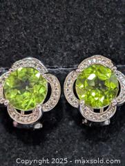 MaxSold Auction: Silver(4.27g) Peridot Earring  - Toronto (Ontario, Canada) PARTNER MANAGED Downsizing Online Auction - Queen Street East