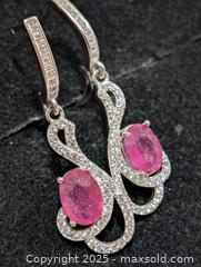 MaxSold Auction: Silver(4.79g)RubyCZ Earring  - Toronto (Ontario, Canada) PARTNER MANAGED Downsizing Online Auction - Queen Street East