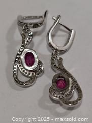 MaxSold Auction: Silver(4.79g)RubyCZ Earring  - Toronto (Ontario, Canada) PARTNER MANAGED Downsizing Online Auction - Queen Street East