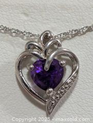 MaxSold Auction: Silver Amethyst Necklace,18&#34; - Toronto (Ontario, Canada) PARTNER MANAGED Downsizing Online Auction - Queen Street East