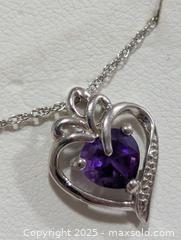 MaxSold Auction: Silver Amethyst Necklace,18&#34; - Toronto (Ontario, Canada) PARTNER MANAGED Downsizing Online Auction - Queen Street East