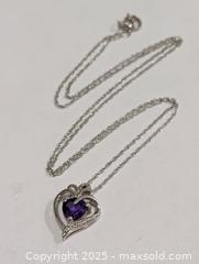 MaxSold Auction: Silver Amethyst Necklace,18&#34; - Toronto (Ontario, Canada) PARTNER MANAGED Downsizing Online Auction - Queen Street East