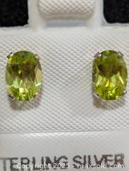 MaxSold Auction: Silver Peridot Earring  - Toronto (Ontario, Canada) PARTNER MANAGED Downsizing Online Auction - Queen Street East