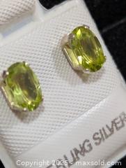 MaxSold Auction: Silver Peridot Earring  - Toronto (Ontario, Canada) PARTNER MANAGED Downsizing Online Auction - Queen Street East