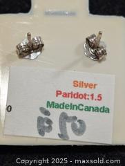 MaxSold Auction: Silver Peridot Earring  - Toronto (Ontario, Canada) PARTNER MANAGED Downsizing Online Auction - Queen Street East