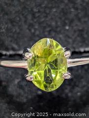 MaxSold Auction: Silver Peridot Ring,size 7  - Toronto (Ontario, Canada) PARTNER MANAGED Downsizing Online Auction - Queen Street East