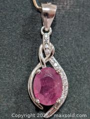 MaxSold Auction: Silver RubyCZ Pendant  - Toronto (Ontario, Canada) PARTNER MANAGED Downsizing Online Auction - Queen Street East