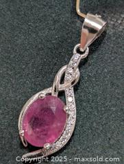 MaxSold Auction: Silver RubyCZ Pendant  - Toronto (Ontario, Canada) PARTNER MANAGED Downsizing Online Auction - Queen Street East