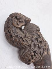 MaxSold Auction: Antique Carved Wooden Cane Handle with Bird & Floral Motif - Victoria (British Columbia, Canada) PARTNER MANAGED Estate Sale Online Auction - Hillside Avenue