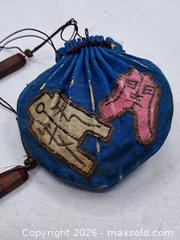 MaxSold Auction: Antique Chinese Blue Embroidered Silk Drawstring Coin Pouch - Victoria (British Columbia, Canada) PARTNER MANAGED Estate Sale Online Auction - Hillside Avenue