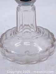 MaxSold Auction: Antique Molded Hobnail Aqua Oil Table Lamp with Clear Base - Victoria (British Columbia, Canada) PARTNER MANAGED Estate Sale Online Auction - Hillside Avenue