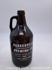 MaxSold Auction: Barkerville Brewing Co. 64 oz Amber Glass Growler (Handled) - Victoria (British Columbia, Canada) PARTNER MANAGED Estate Sale Online Auction - Hillside Avenue