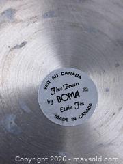 MaxSold Auction: BOMA Decorative Fine Pewter Plate, 10 in (25 cm) - Victoria (British Columbia, Canada) PARTNER MANAGED Estate Sale Online Auction - Hillside Avenue