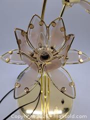 MaxSold Auction: Brass Gold-Plated Table Lamp with Glass Petal Shades - Victoria (British Columbia, Canada) PARTNER MANAGED Estate Sale Online Auction - Hillside Avenue