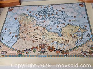MaxSold Auction: Canada decorative map print by Peter R. Nurse, 1964 - Victoria (British Columbia, Canada) PARTNER MANAGED Estate Sale Online Auction - Hillside Avenue