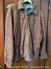 MaxSold Auction: Cardon Men's Light Brown Suede/Nubuck Zip-Front Jacket (M) - Victoria (British Columbia, Canada) PARTNER MANAGED Estate Sale Online Auction - Hillside Avenue