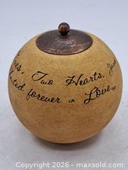 MaxSold Auction: Decorative Gourd Jar with Removable Metal Lid - Victoria (British Columbia, Canada) PARTNER MANAGED Estate Sale Online Auction - Hillside Avenue